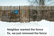 Homeowners Were Told To Fix Their Fence After A Neighbor Complained To The City, But When They Removed It Entirely It Left The Neighbor Scrambling