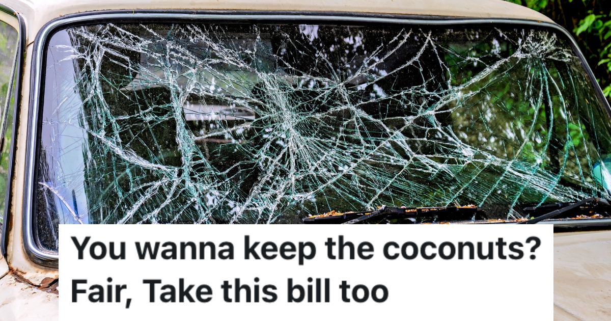 car with a broken windshield