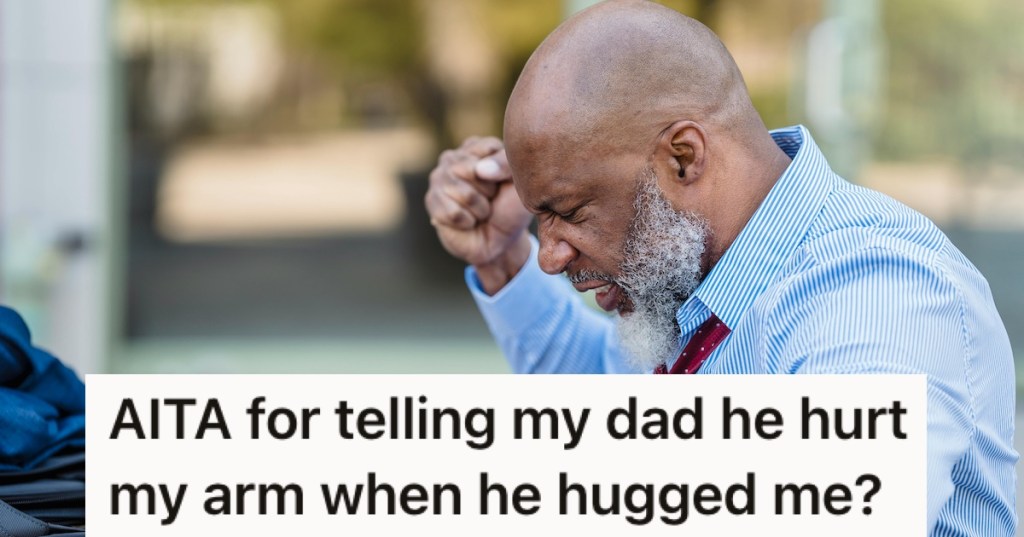 An angry man raising a fist