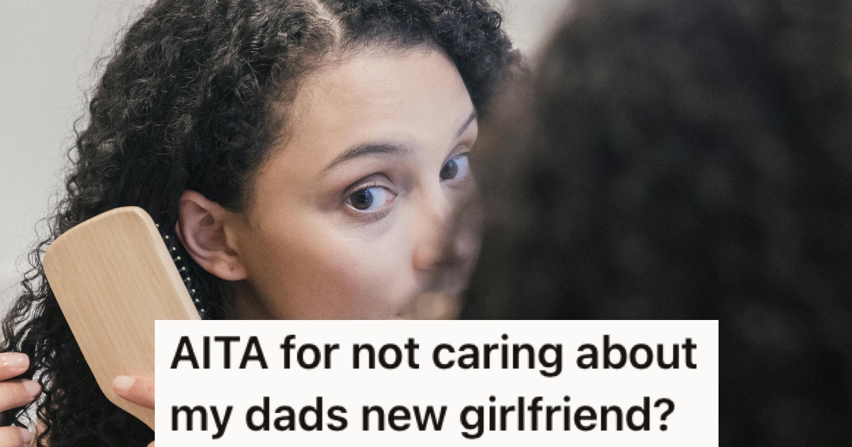 A woman brushing her hair