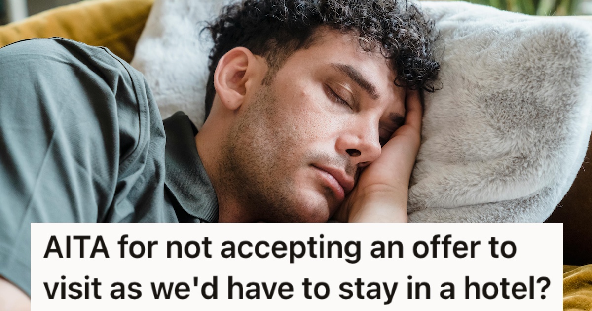 A man sleeping on a couch