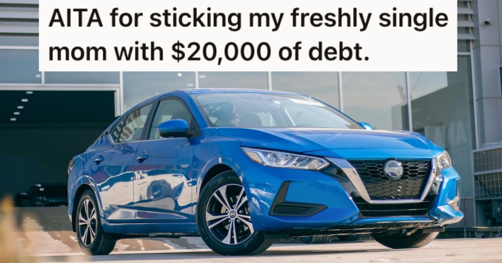 A brand new blue Nissan Sentra