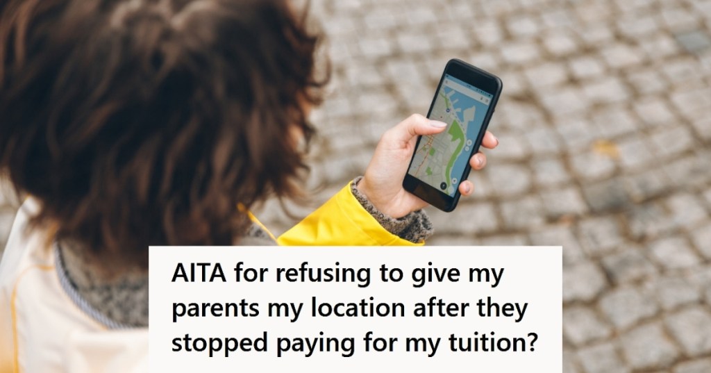 Woman using maps app