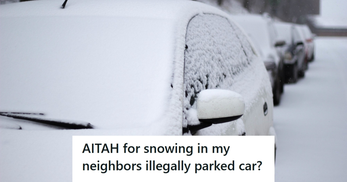 Cars covered in snow