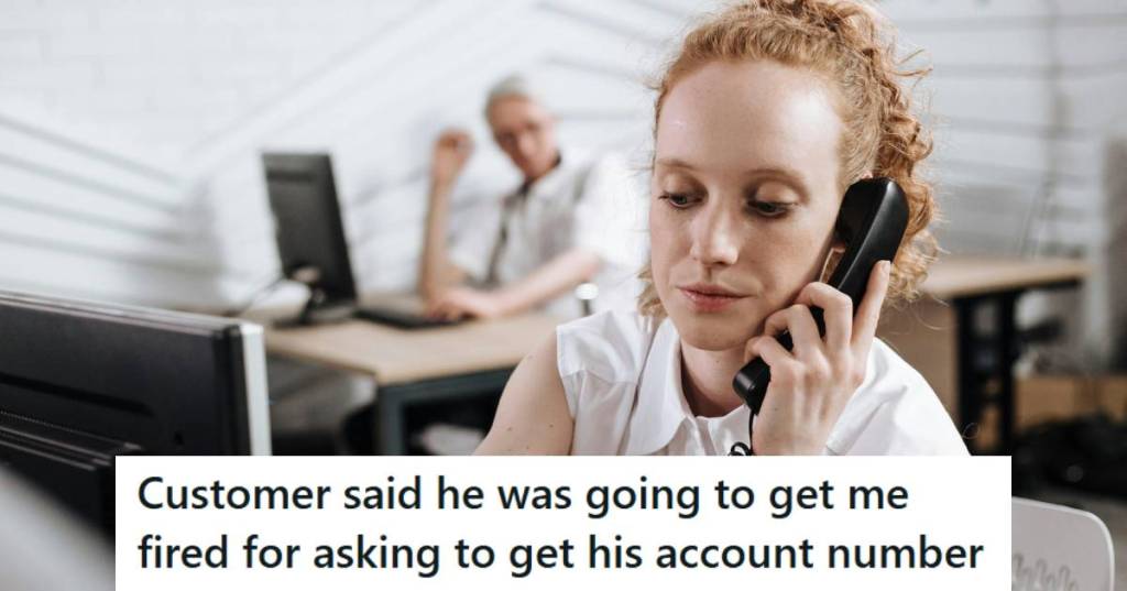 Woman working in a call center, upset with how a customer is speaking to her