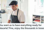 Chef’s Boss Yelled At Him For Not Having Enough Baked Potatoes Ready For A Family Reservation, So He Started Preparing Bulk Portions Of Everything And The Restaurant Lost Thousands In Food Waste