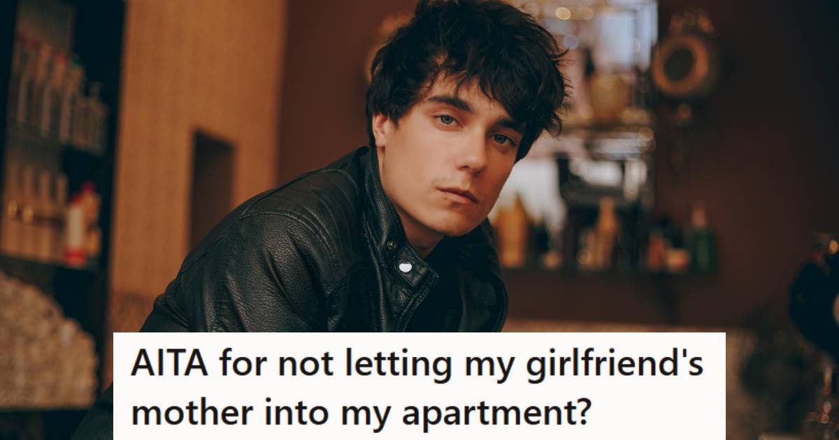 Man with black hair looking pretty serious because he has beef with girlfriend's mom