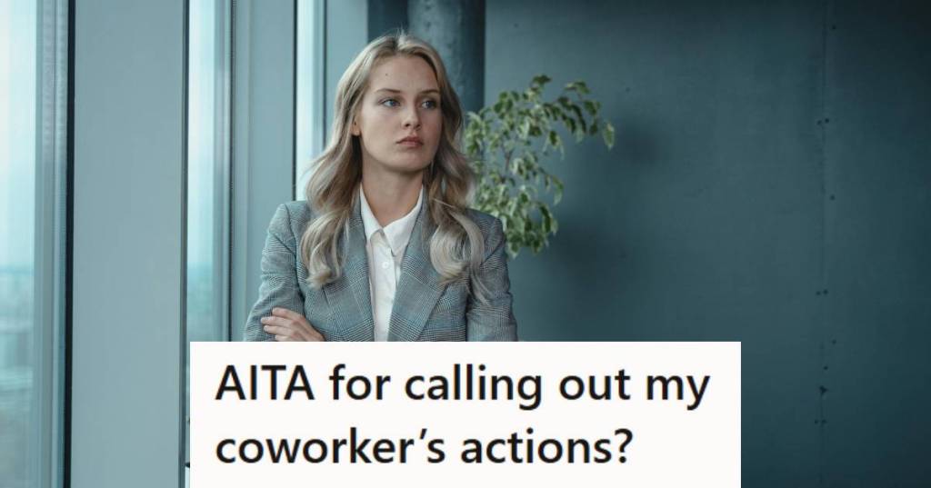 Woman mad that telling on her coworker backfired