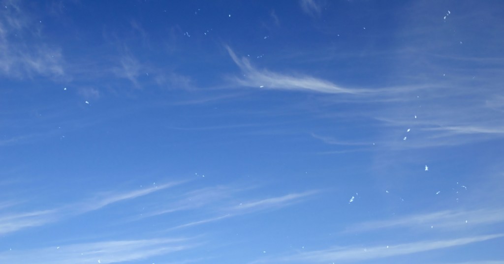 Blue sky with dots