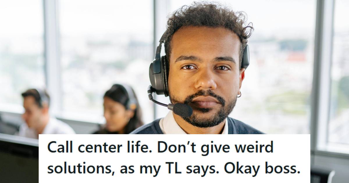 Call center employee with a stale face because his team lead gave wrong info