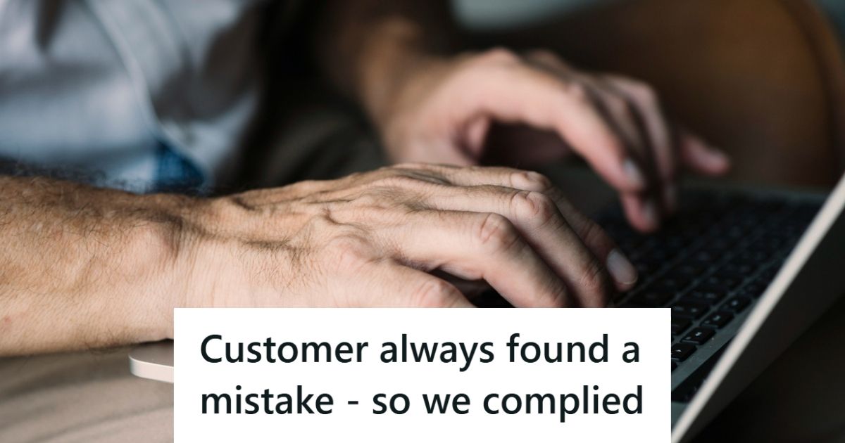 Man typing on a laptop