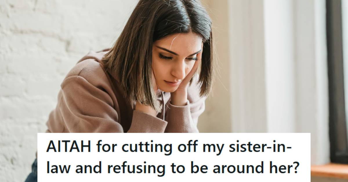 Young woman sitting and thinking about how she cut off her SIL