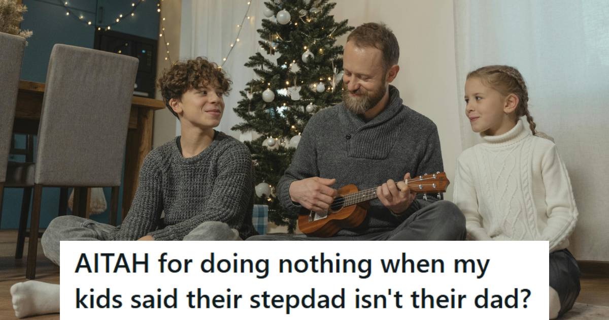 Dad and his two kids spending quality time together.