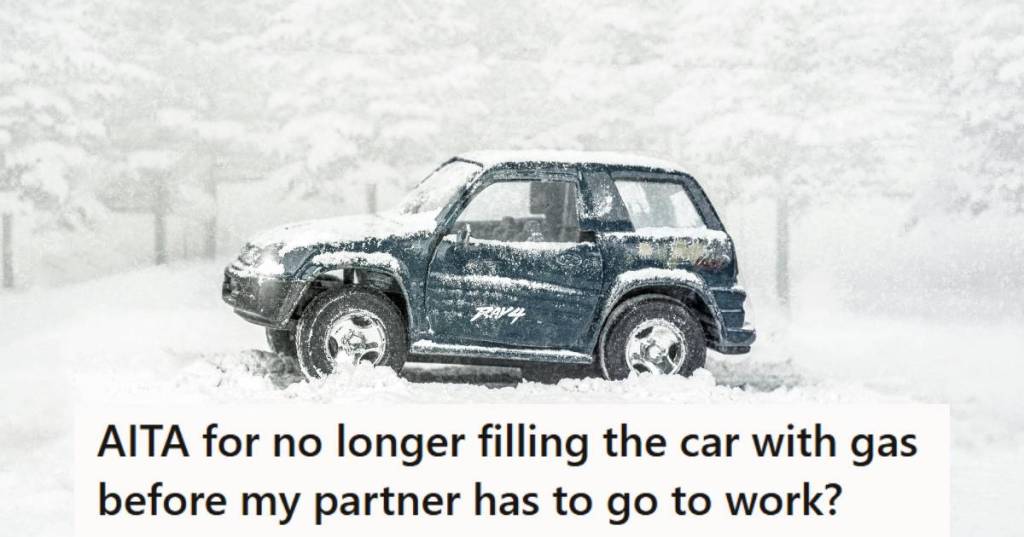 Green Toyota Rav4 sitting in the snow, waiting for someone to leave