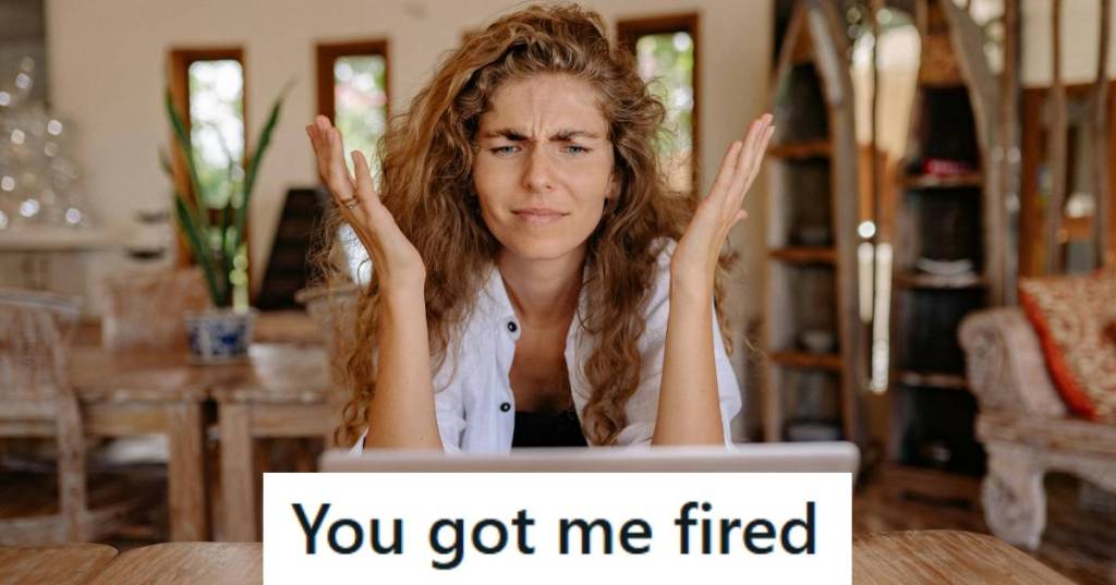 Woman reading her message, shocked at what she sees