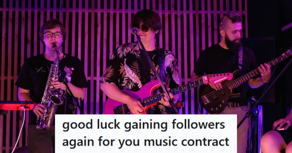 Band performing at a night club