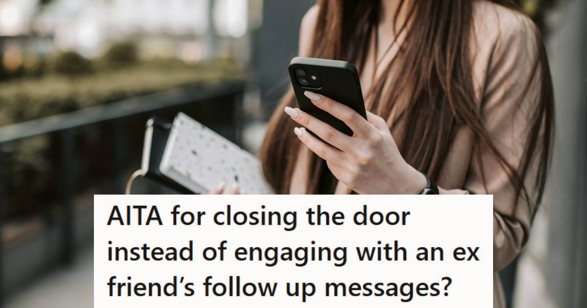 Woman texting her "friend" back and running a business