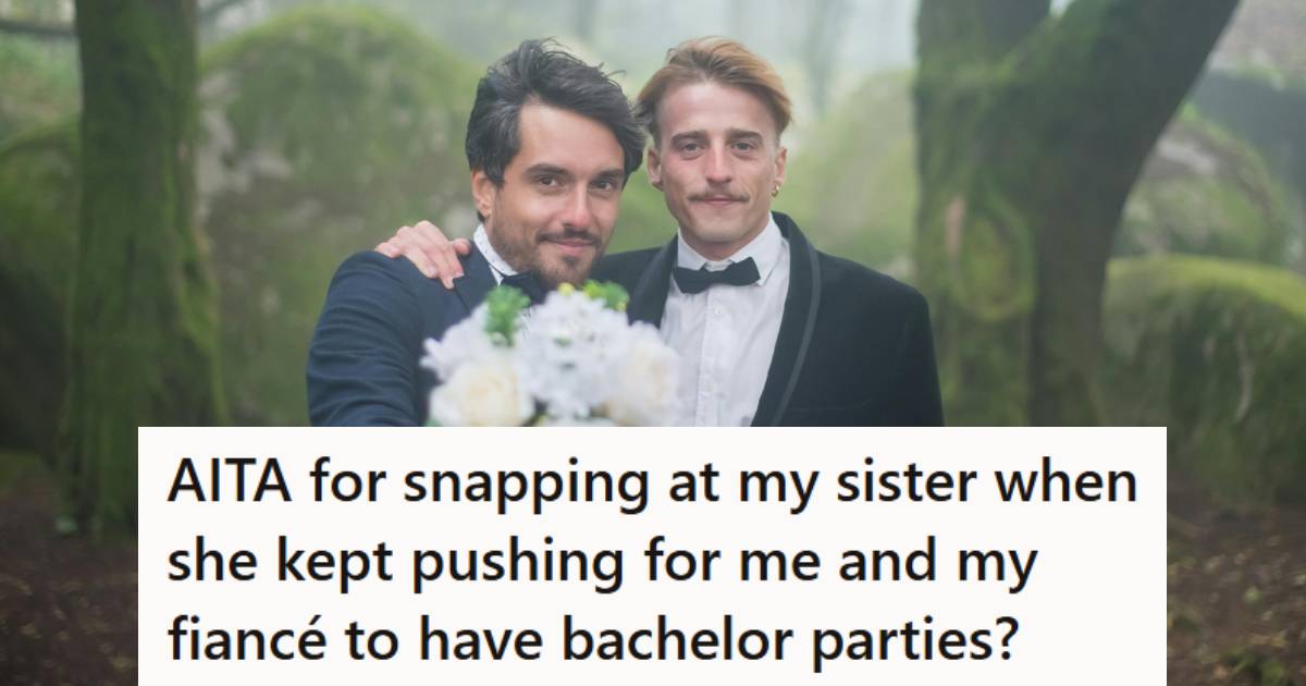 Gay men taking pictures after their wedding ceremony