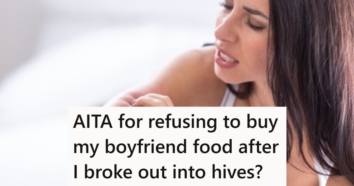 She Had To Beg Her Boyfriend To Pick Her Up From Starbucks Because She Was Having An Allergic Reaction, So When He Asked Her To Get Her A Coffee While She Waited For Him, She Refused Woman with hives