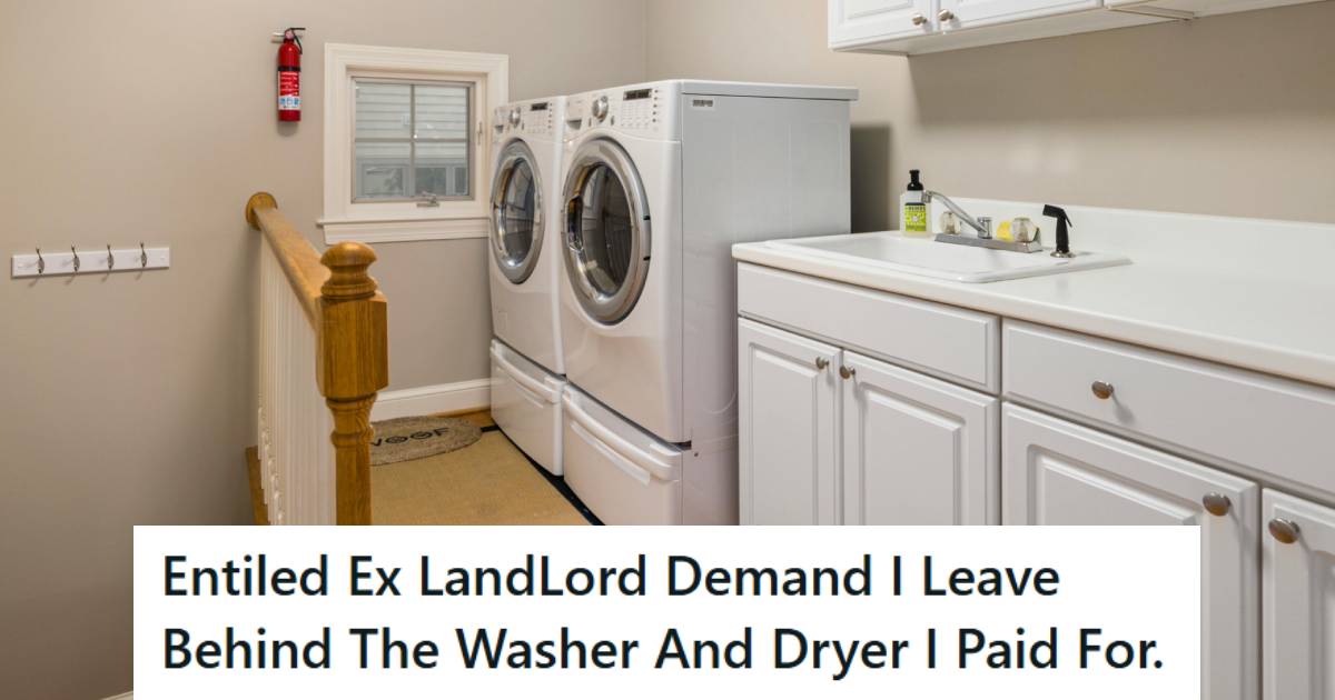 Washer and dryer in a common area of an apartment building