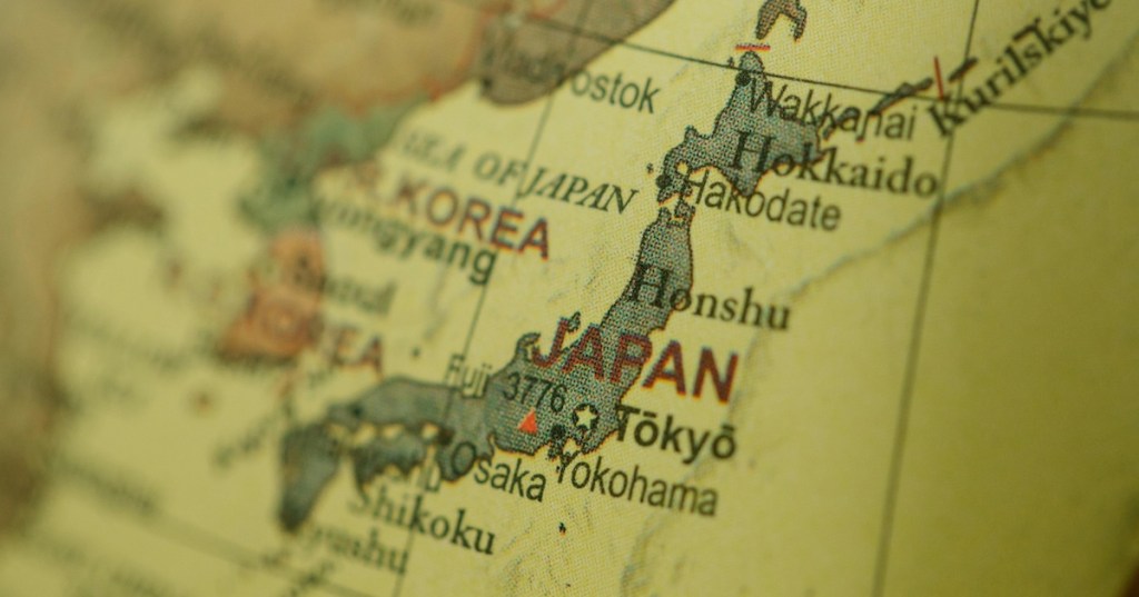 Japan on an old map