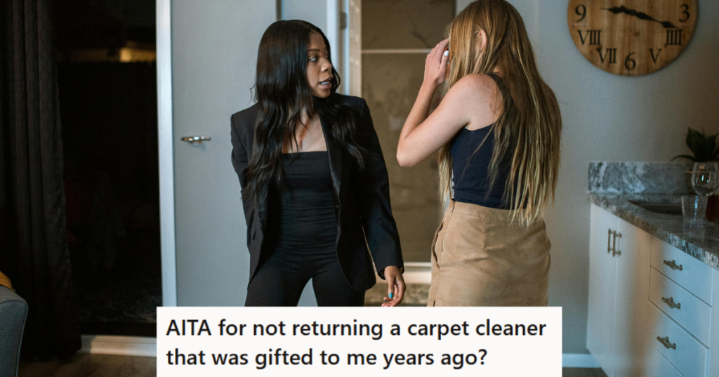 Two women arguing in their house