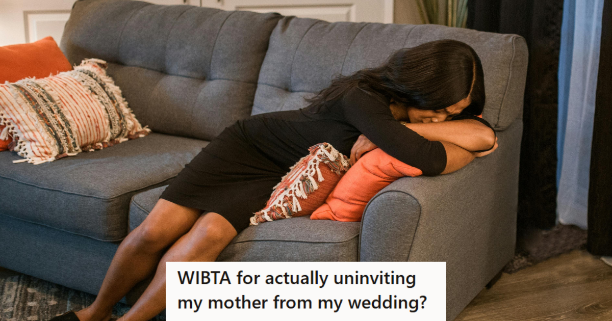 woman in black dress crying