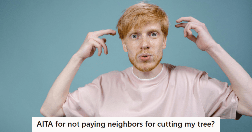 Man in pink shirt looking confused