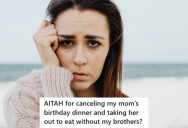 Brothers Refused To Pitch In For Their Mother’s Birthday Gift, So Their Sister Told Them She Won’t Put Their Names On It This Time