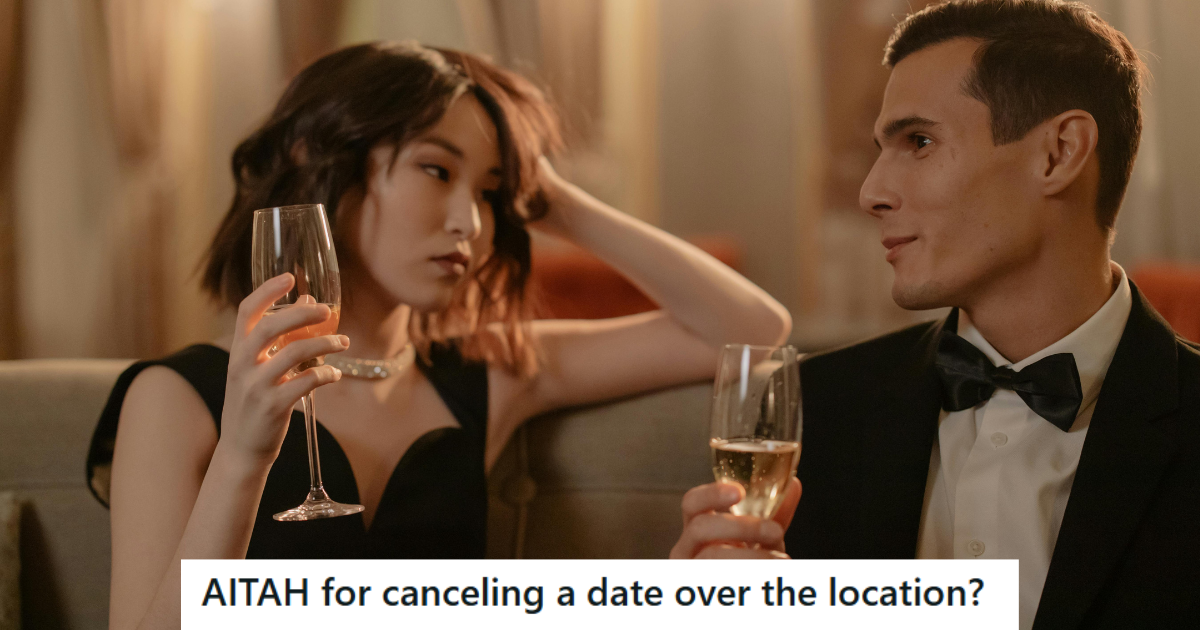 Man and woman on a date