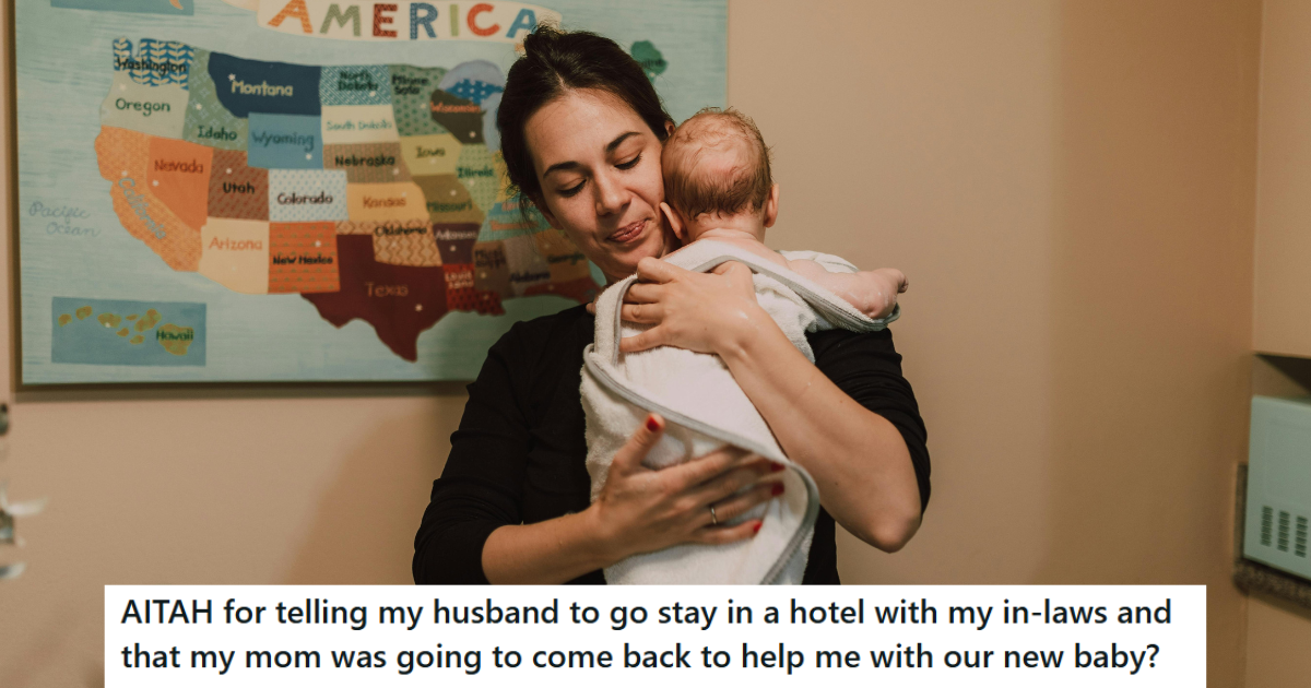 Mother holding a newborn baby