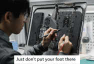 Colleague Wanted Help With His System From Tech Support, So The Tech Support Employee Simply Asked His Colleague To Stop Kicking His System