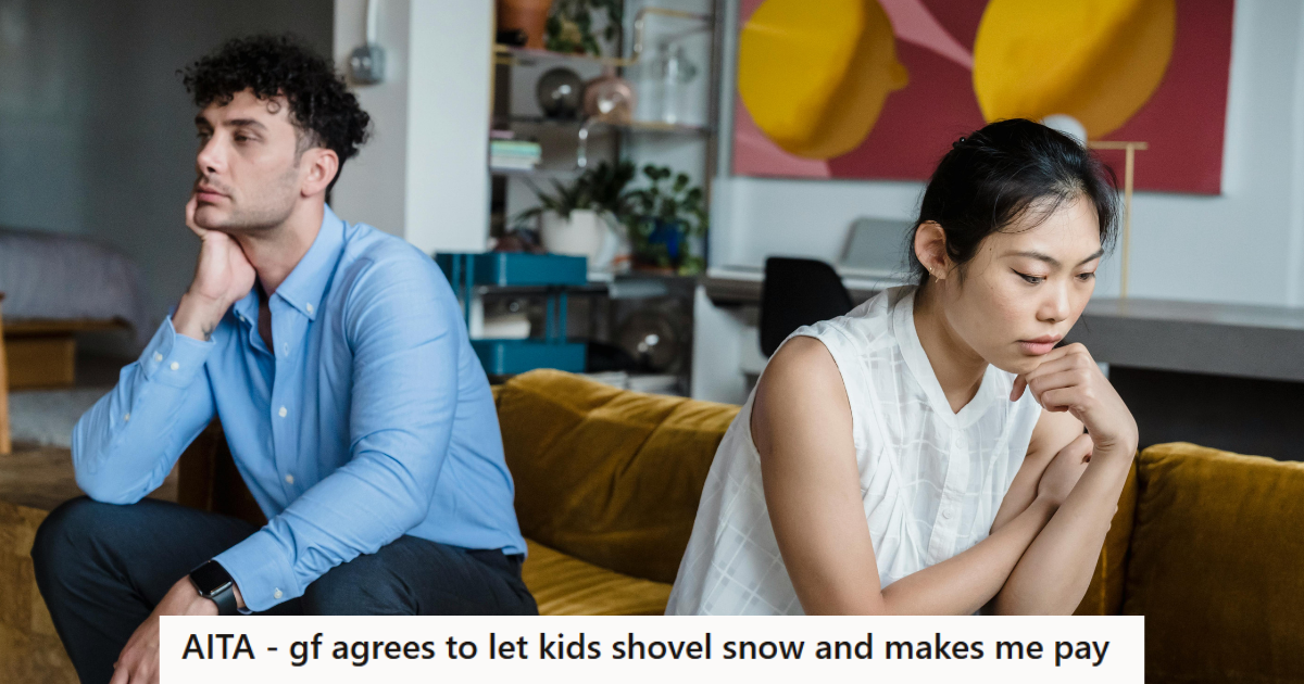 man and woman not facing each other 