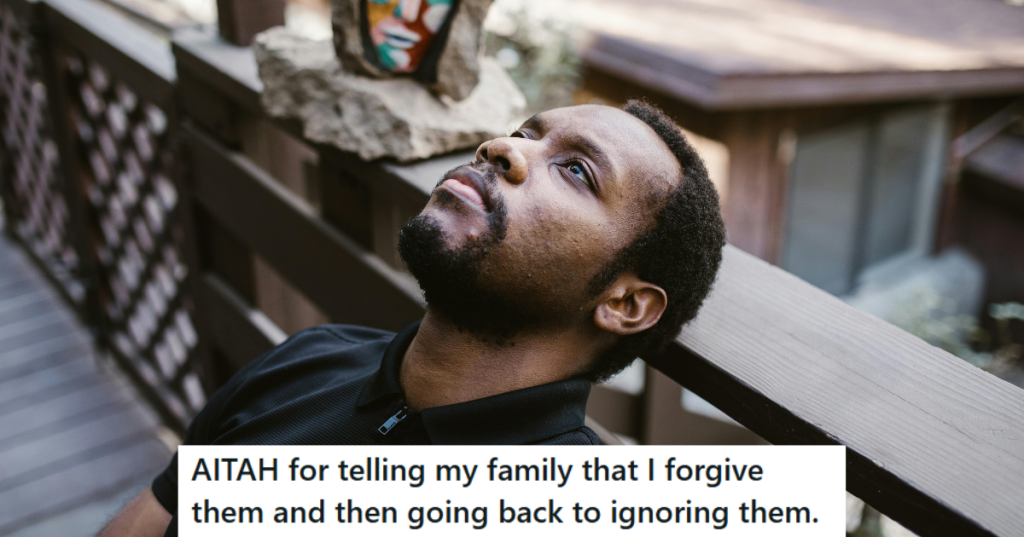 Sad man in black shirt