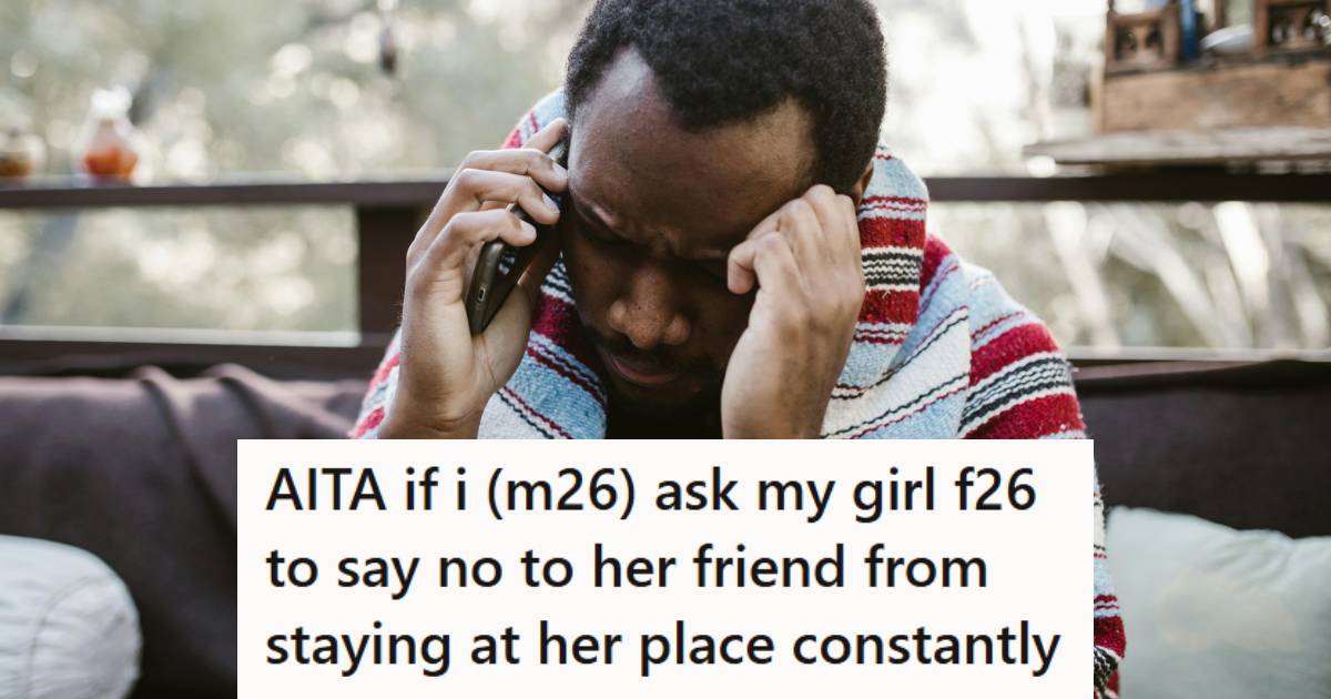 Man sitting on his back deck wrapped in a blanket, stressed about his long-distance relationship