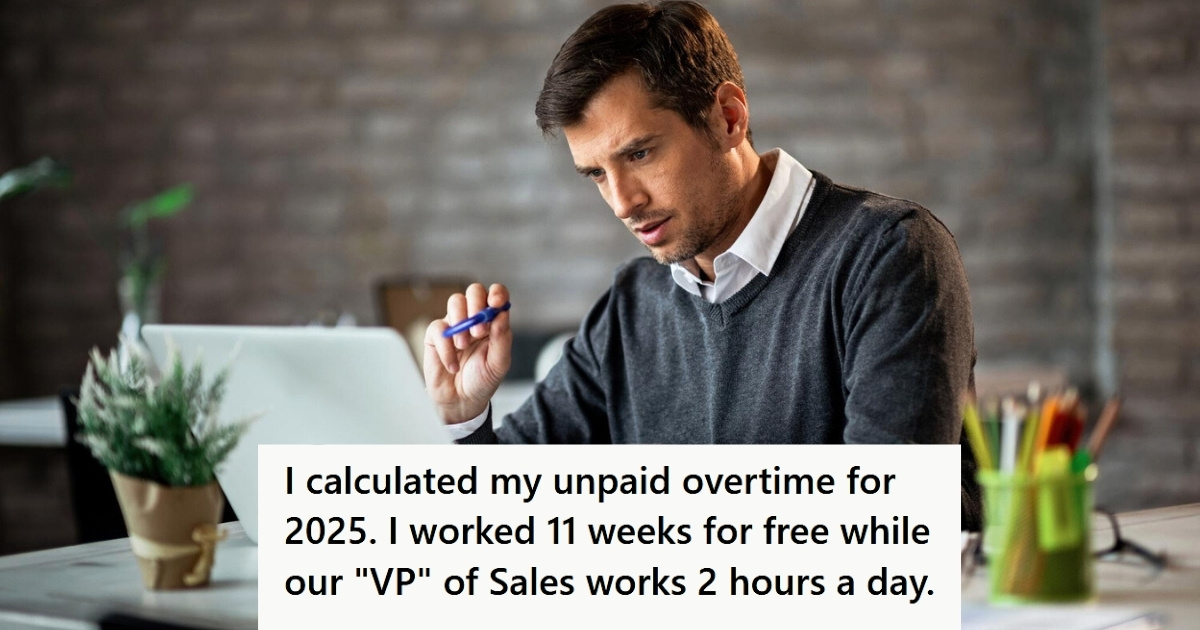 Man Employed At Tech Startup Worked 440 Hours Of Overtime Without Being Compensated, But The New Hire Has A Massive Six Figure Salary And Hardly Works At All Focused man working at office