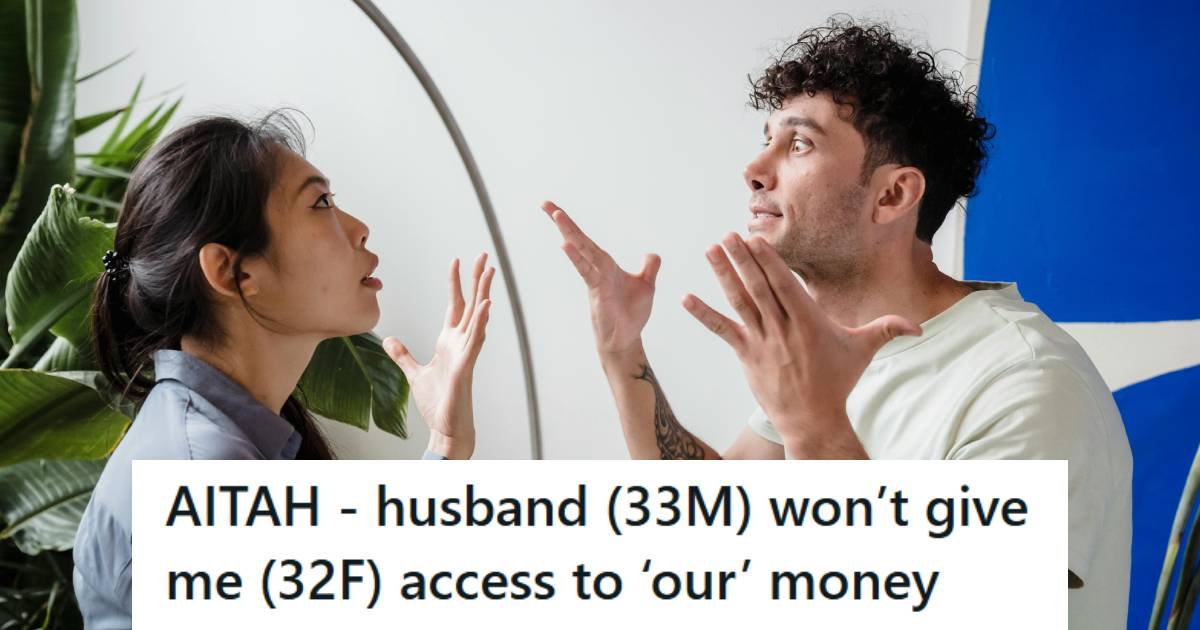 Husband and wife arguing over their saved money