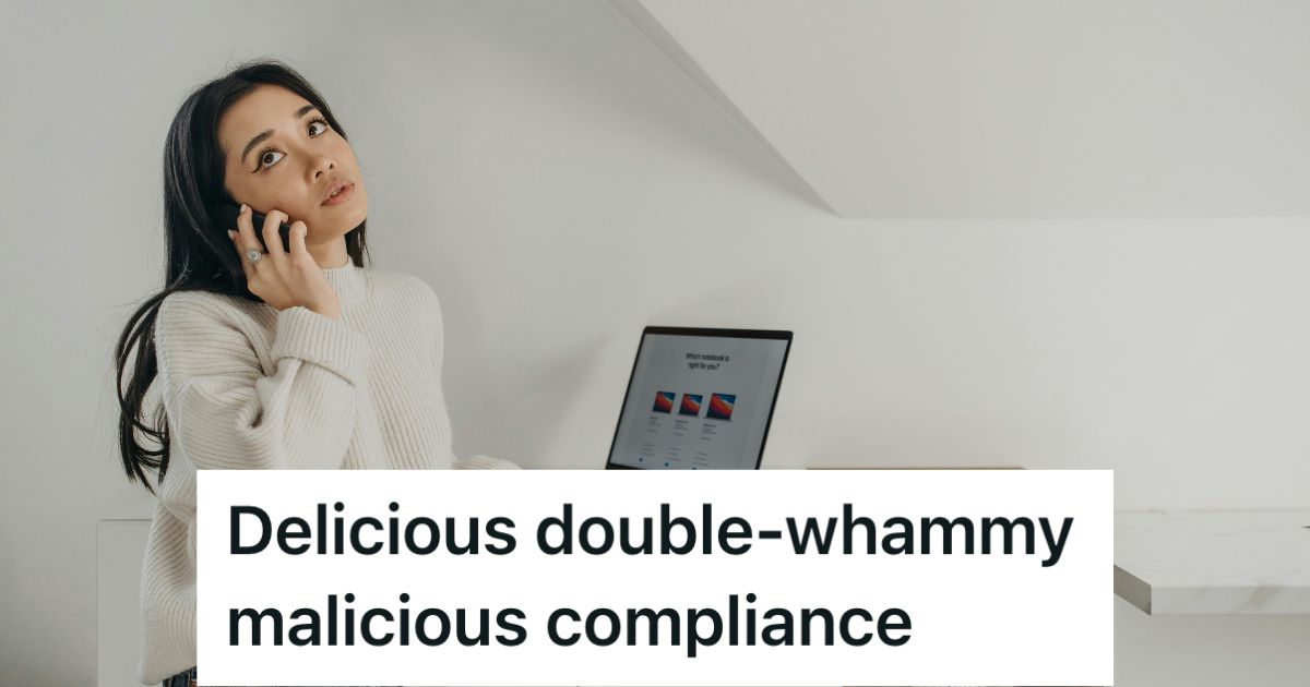 Woman on the phone while using her laptop