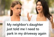 She Was Parking In The Street While Her New Driveway Dried, But Her Neighbor Came Over And Demanded That She Move Her Car