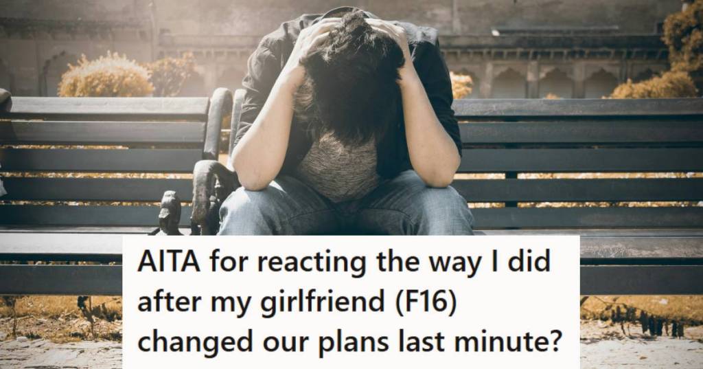Young man who's upset that his GF ditched him for her friends
