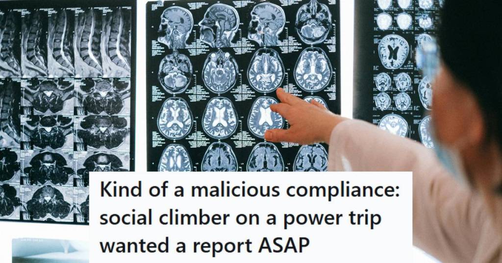 Radiologist looking at scans of someone's brain