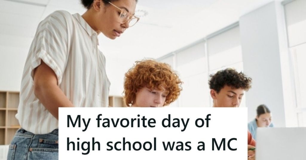 Teacher and students