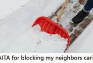 Tenant Was Forced To Dig Out His Own Parking Spot After Landlord Failed To Plow 15 Inches Of Snow, But A Woman Took His Spot While He Was Running Errands
