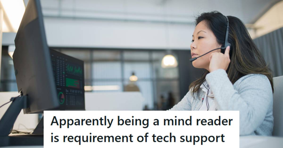 Tech support worker for a large company dealing with an irate coworker