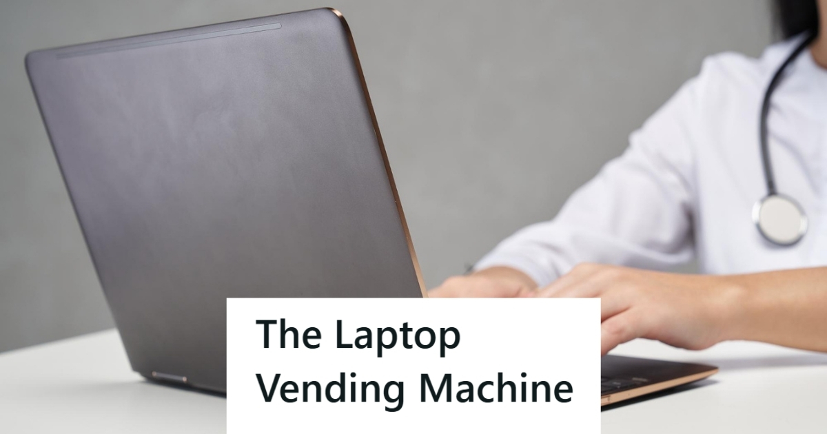 Doctor using a laptop