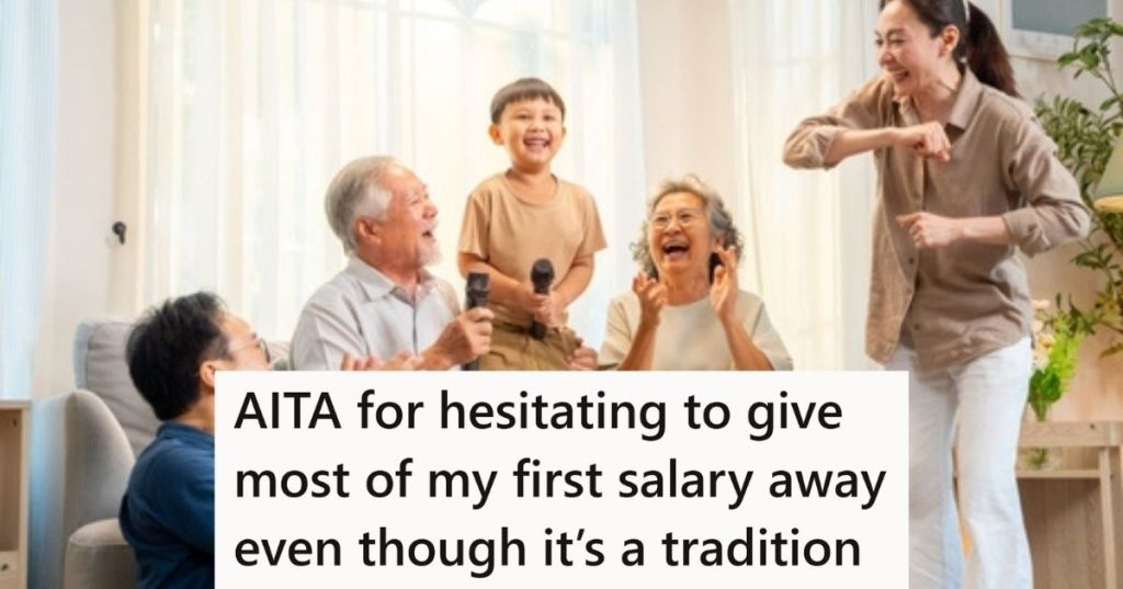 Family laughing together