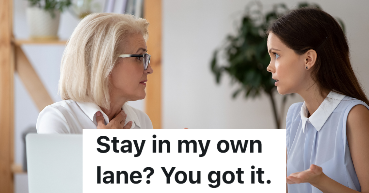 younger woman talking to older female coworker