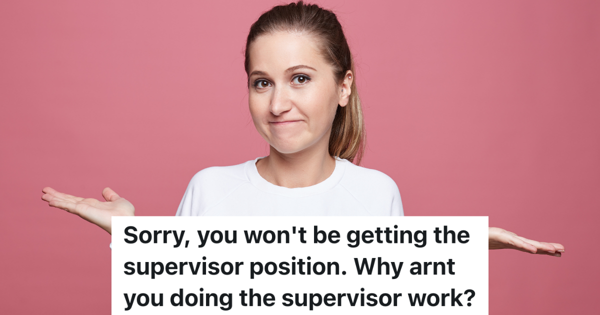 woman in white sweatshirt shrugging