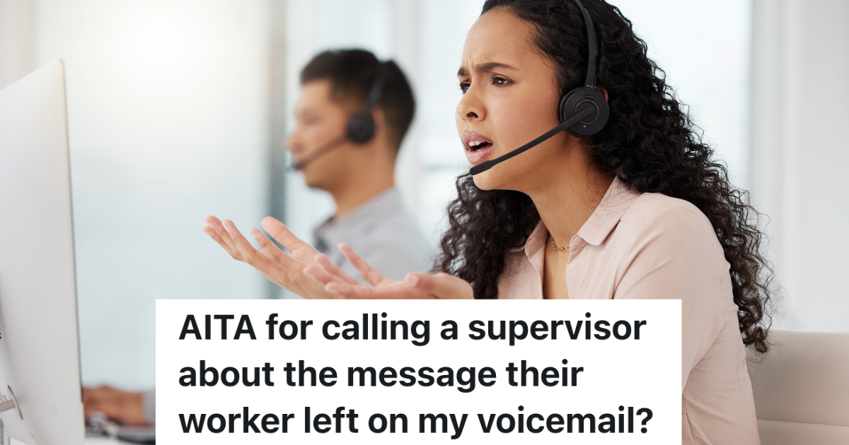 frustrated telemarketer wearing a headset