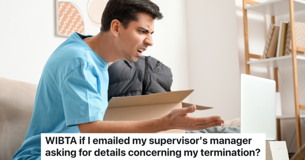 frustrated man looking at computer at home
